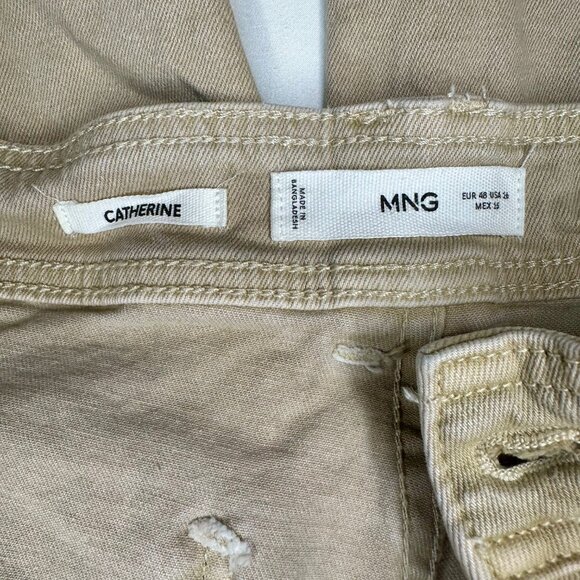 Mango Catherin High-Rise Culotte Wide Leg Raw Hem Jeans 16 - Picture 11 of 16